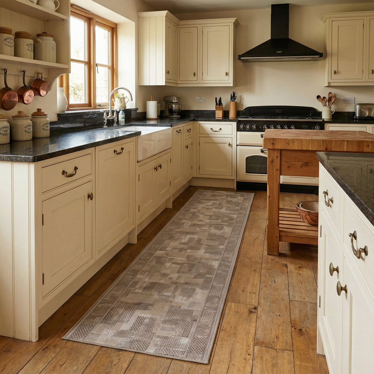 Tribe Beige Tapis de Cuisine