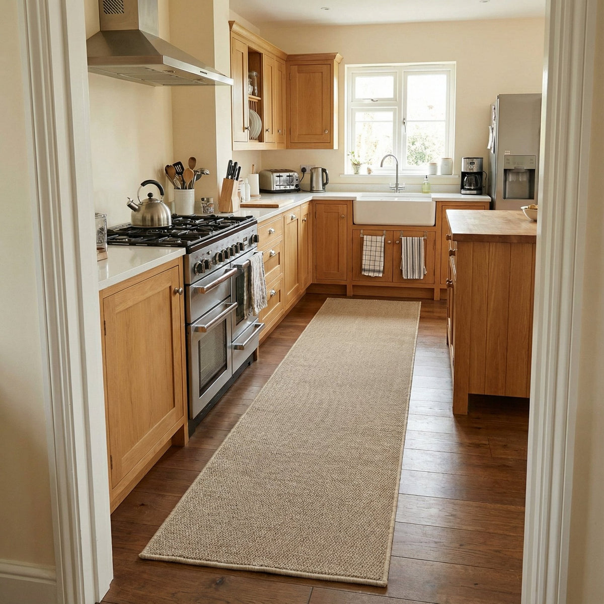 Tweed Taupe Kitchen Runner
