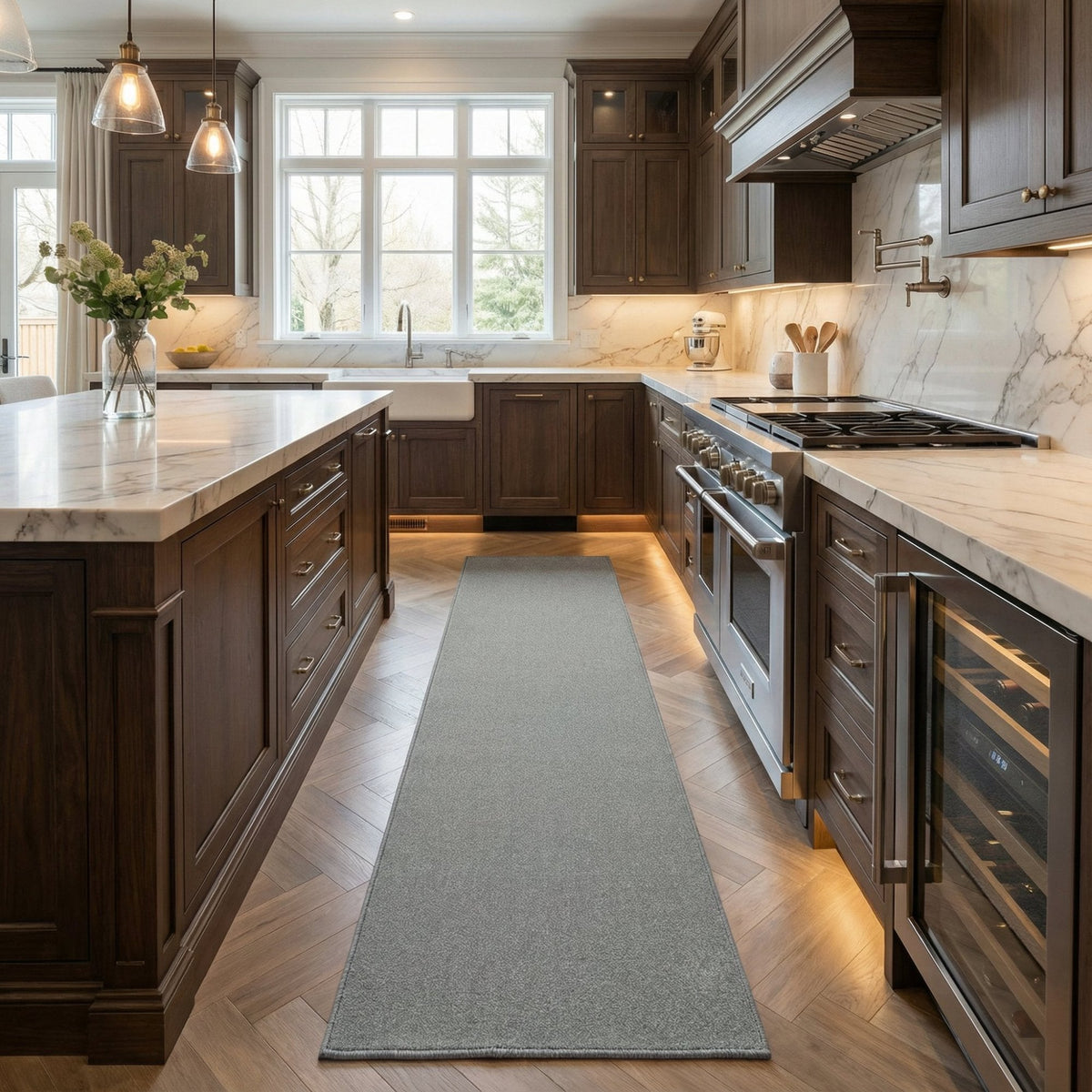 Ultra Gunmetal Kitchen Runner