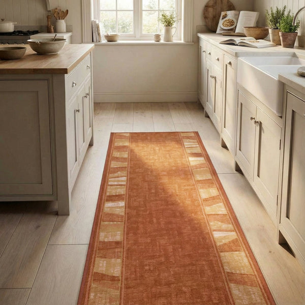 Alba Terracotta Kitchen Carpet Runner