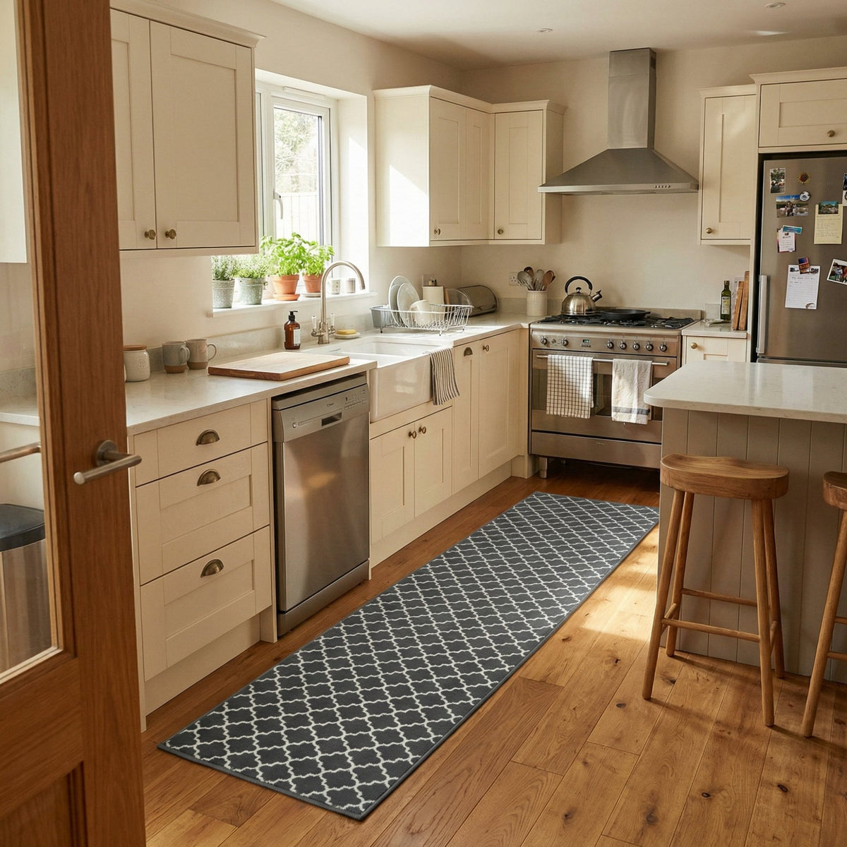 Avanti Dark Grey Kitchen Runner