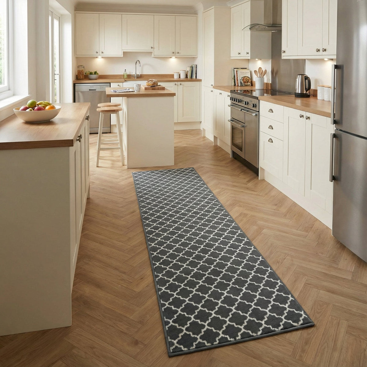 Avanti Dark Grey Kitchen Runner