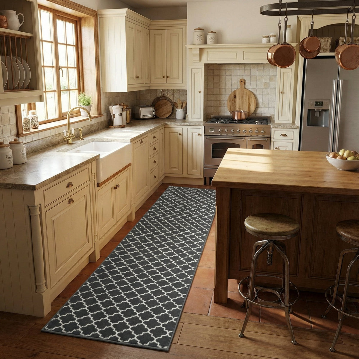 Avanti Dark Grey Kitchen Runner