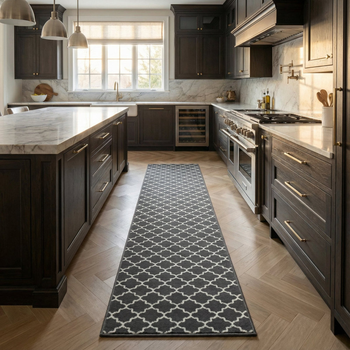 Avanti Dark Grey Kitchen Runner