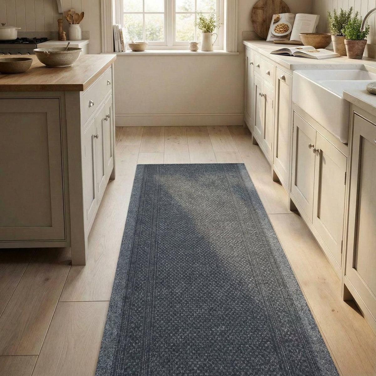 Aztec Grey Kitchen Carpet Runner