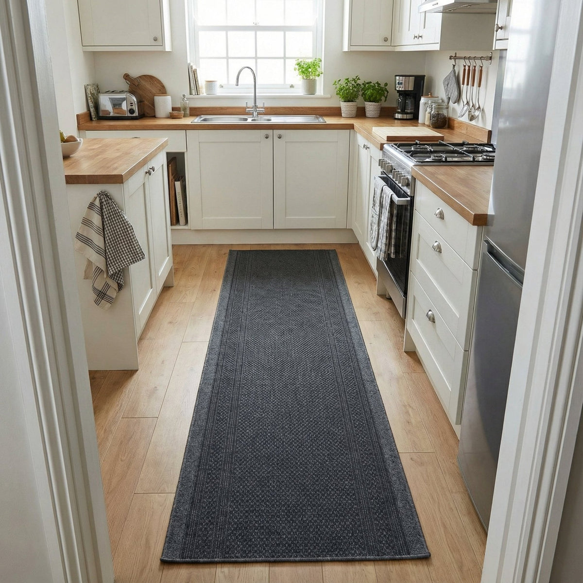 Aztec Gris Tapis de Cuisine