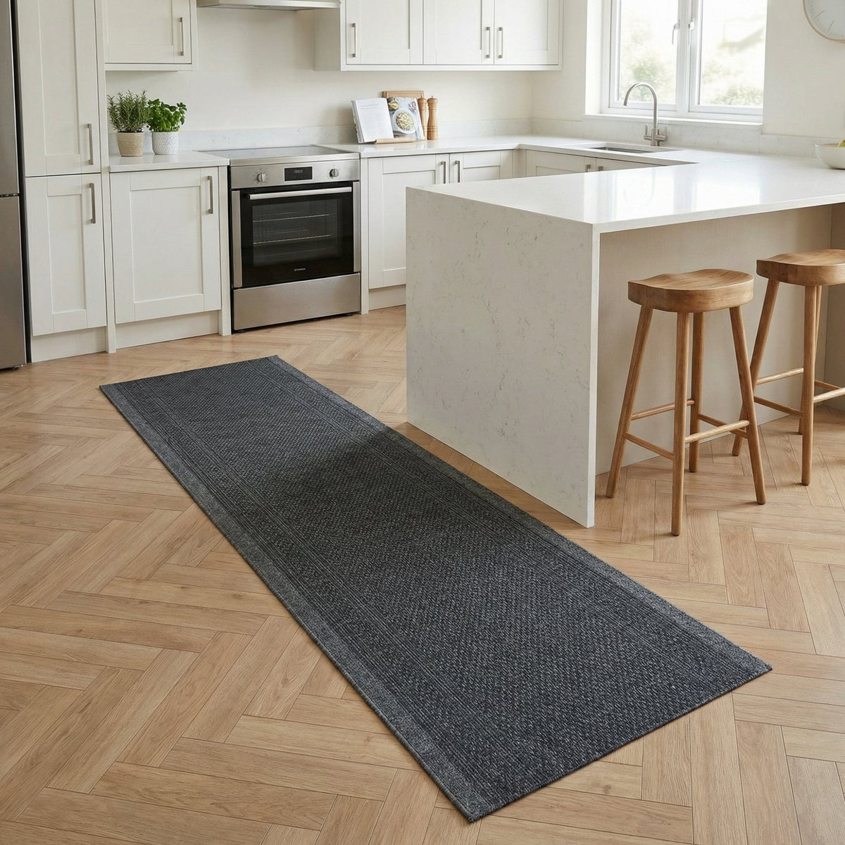 Aztec Gris Tapis de Cuisine