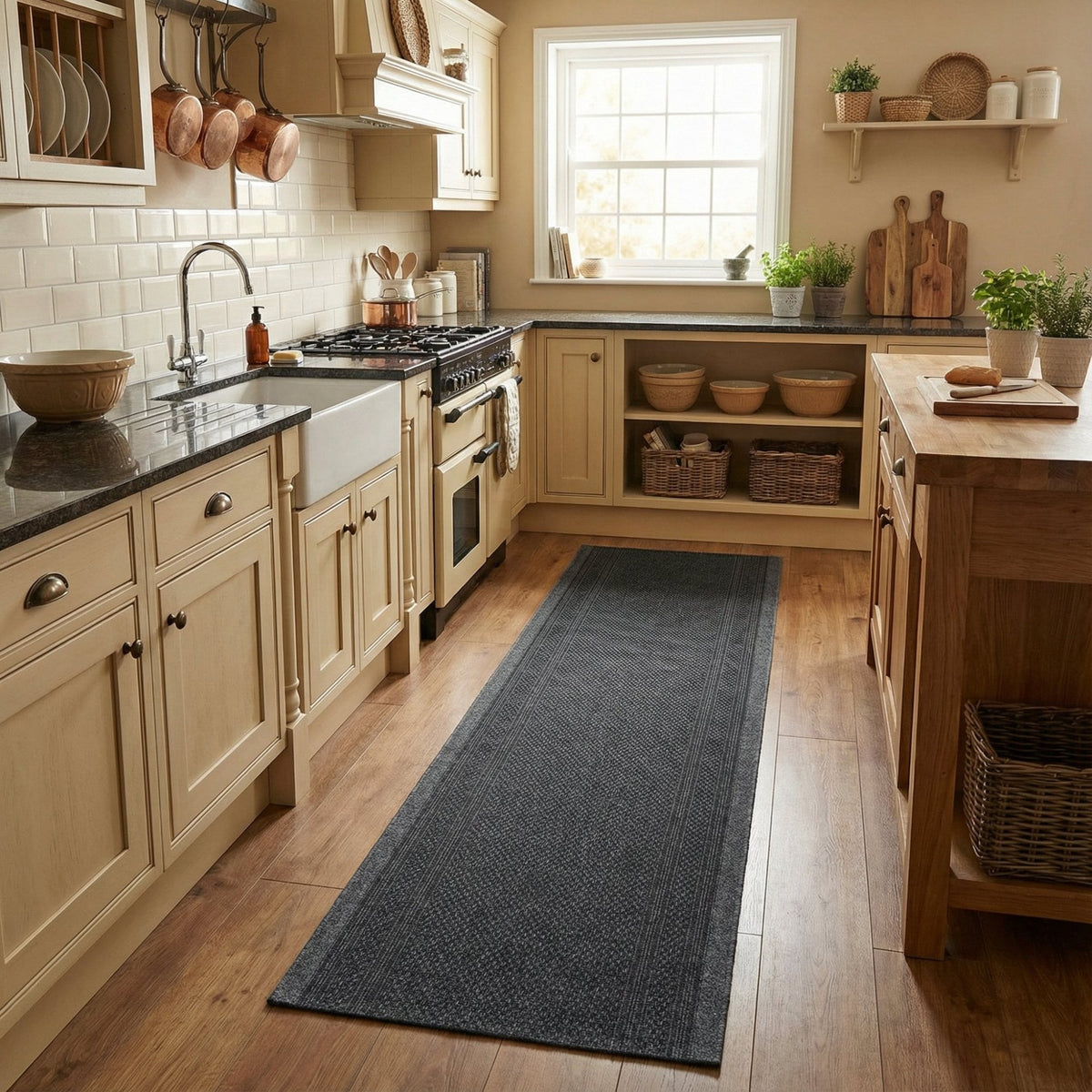 Aztec Gris Tapis de Cuisine