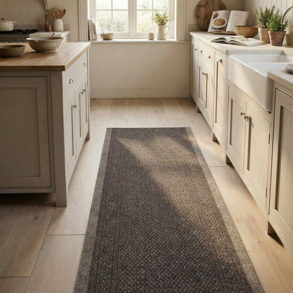 Aztec L. Brown Kitchen Carpet Runner