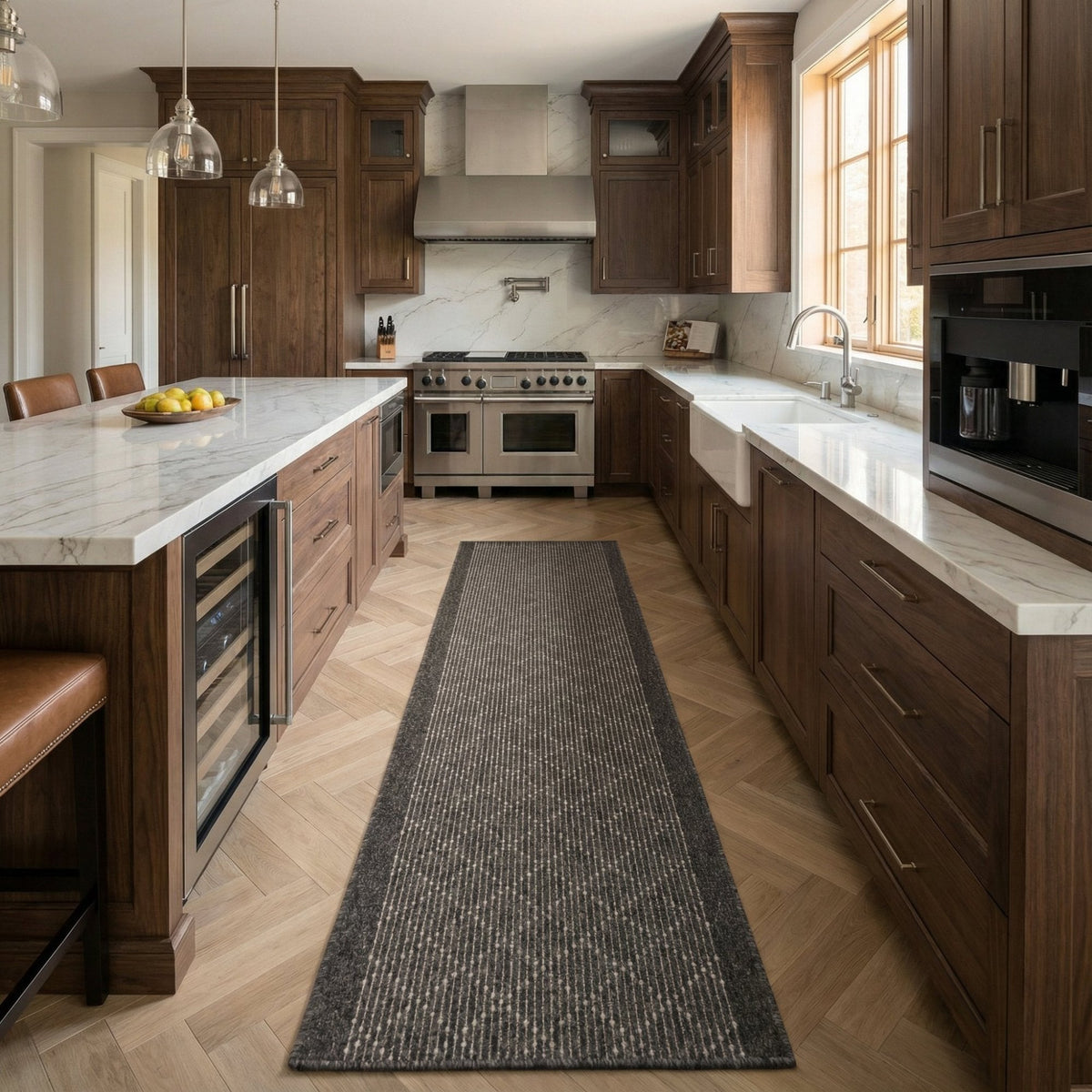 Boulevard Brown Kitchen Runner