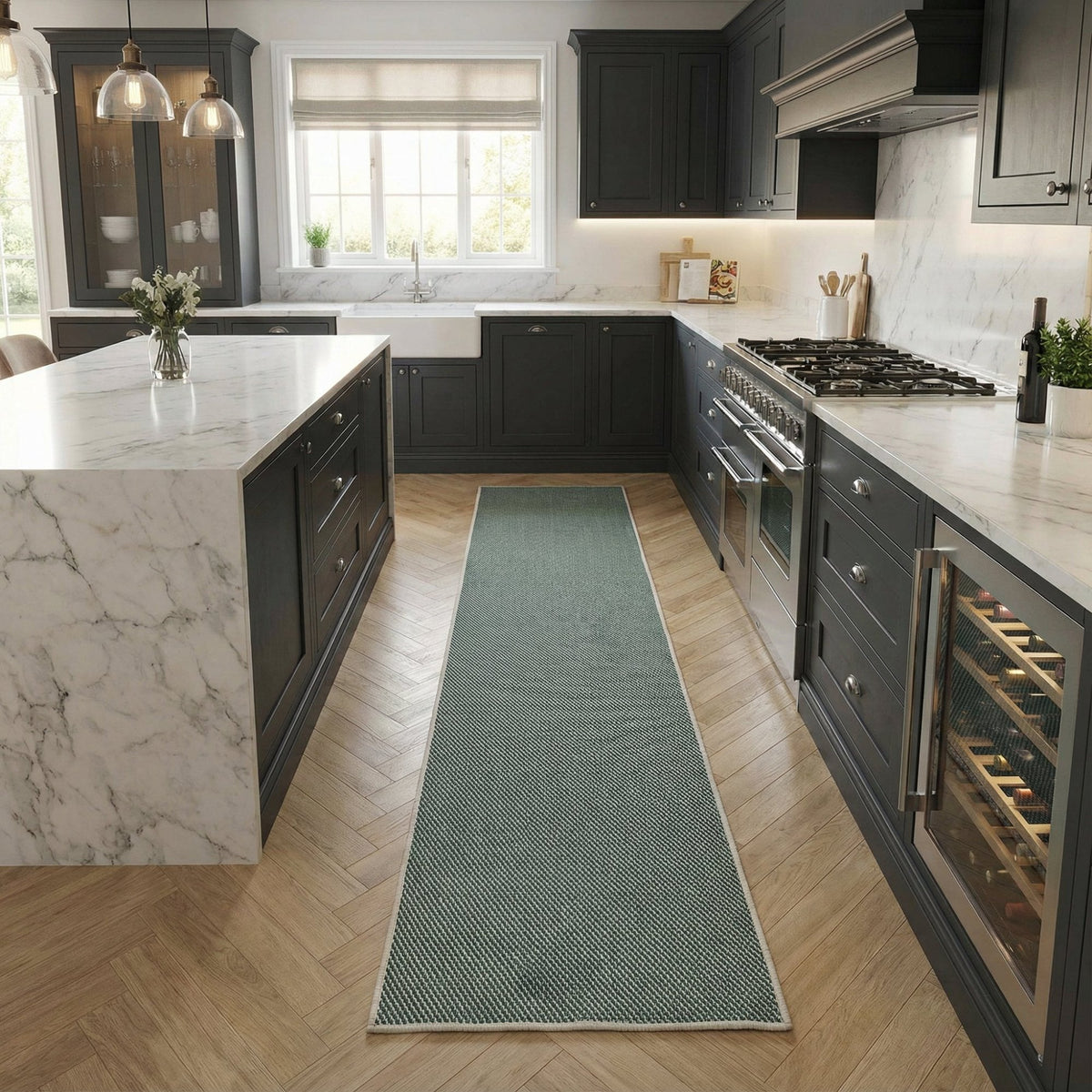 Coastal Green A Kitchen Runner