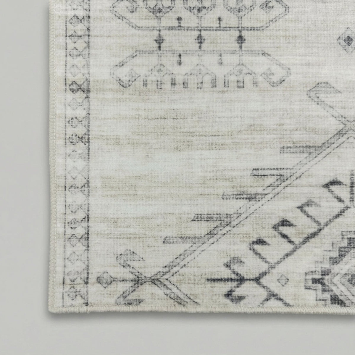 Maxian Gray Washable Kitchen Runner