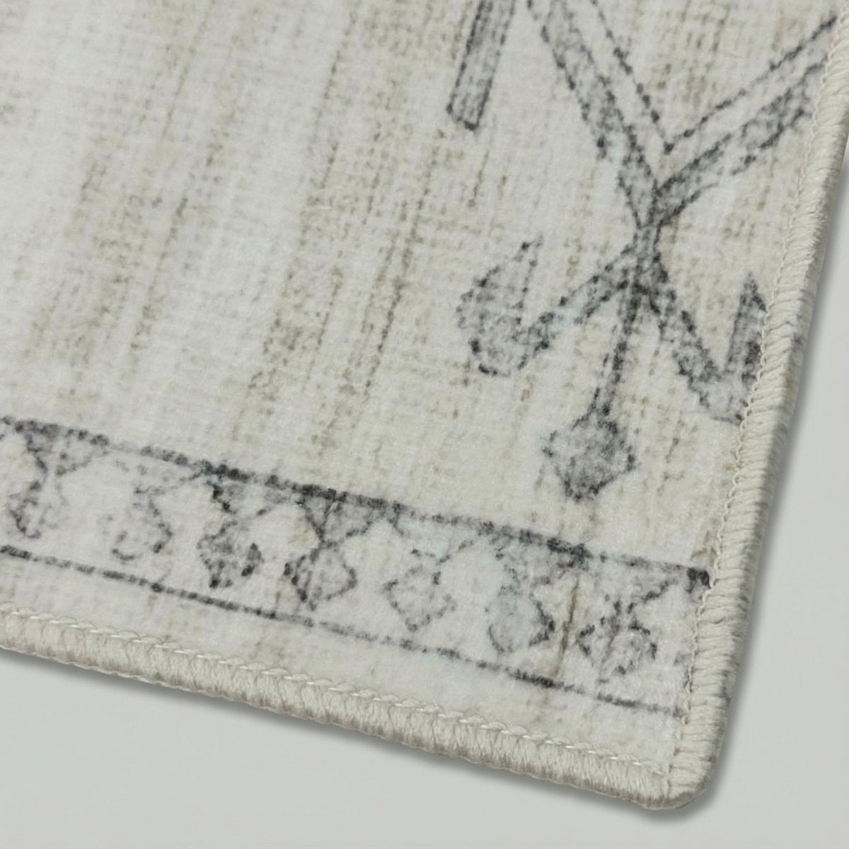 Maxian Gray Washable Kitchen Runner