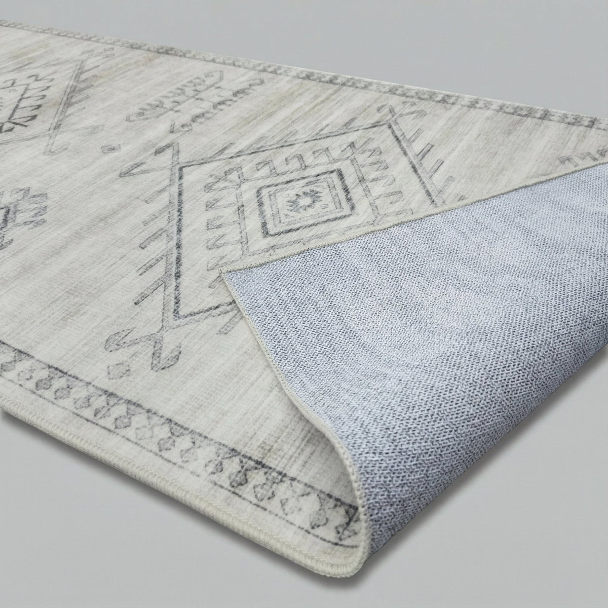 Maxian Gray Washable Kitchen Runner