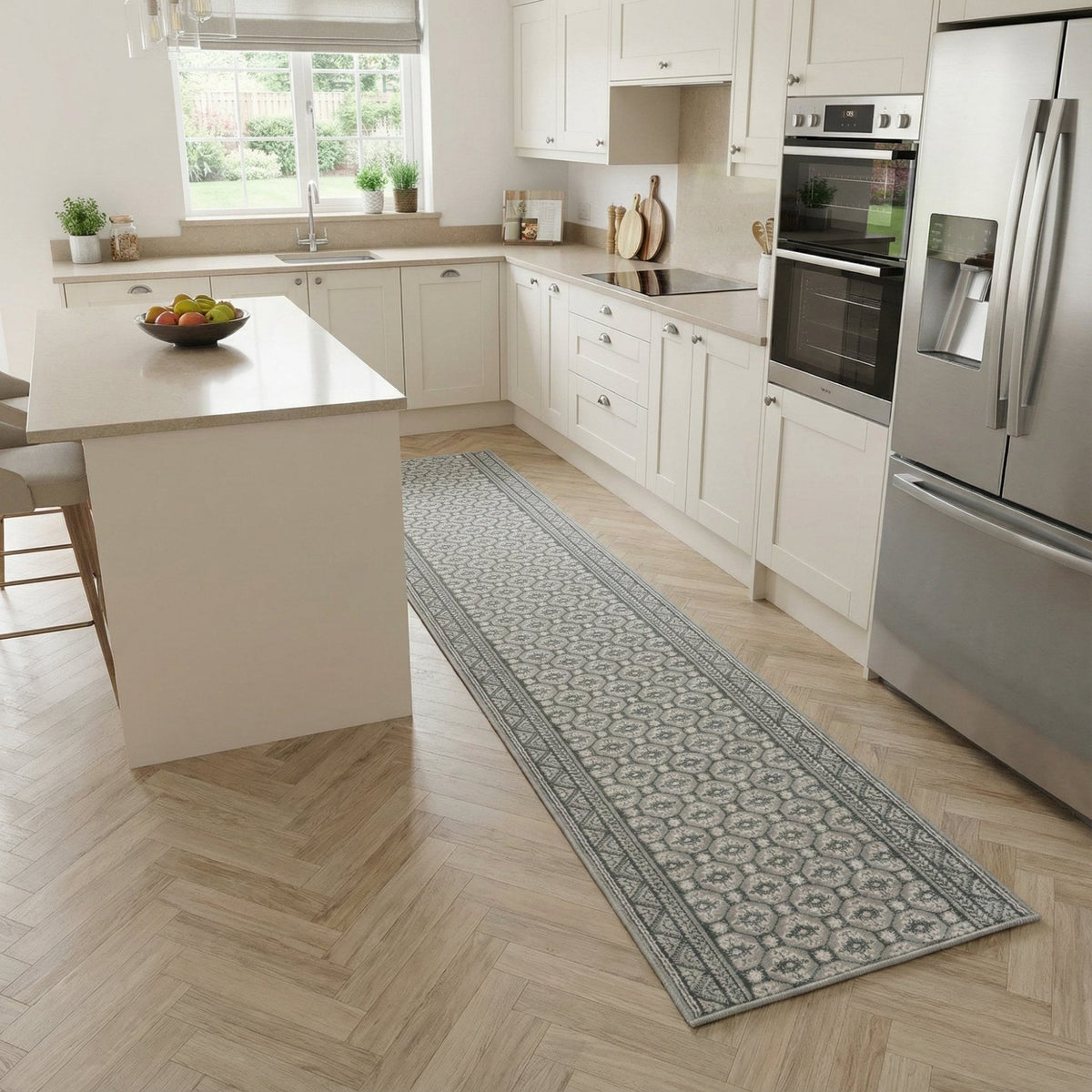 Heriz Grey Kitchen Runner