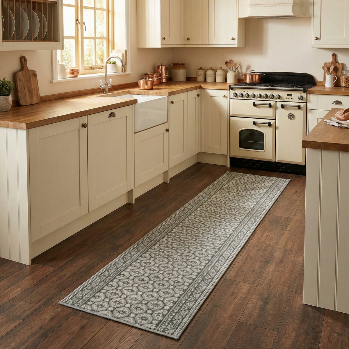 Heriz Grey Kitchen Runner