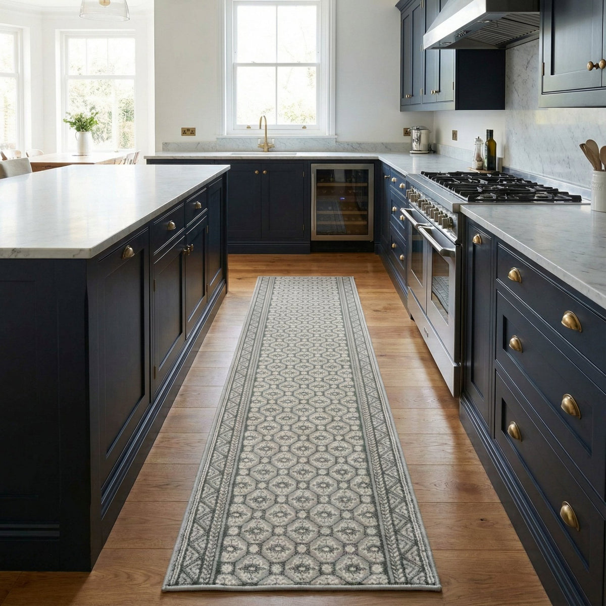 Heriz Grey Kitchen Runner