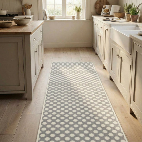 Honeycomb Grey Kitchen Runner