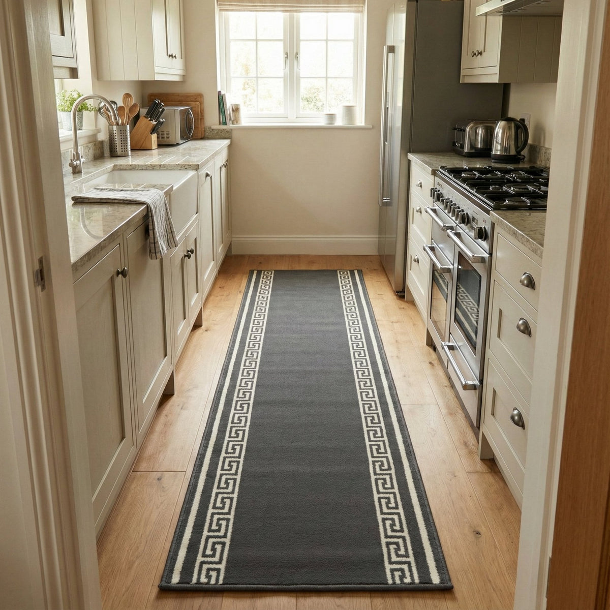 Key Grey Kitchen Runner