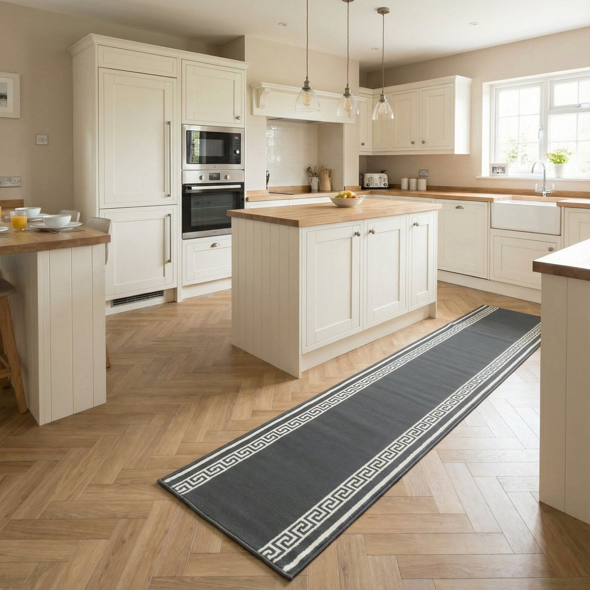 Key Grey Kitchen Runner