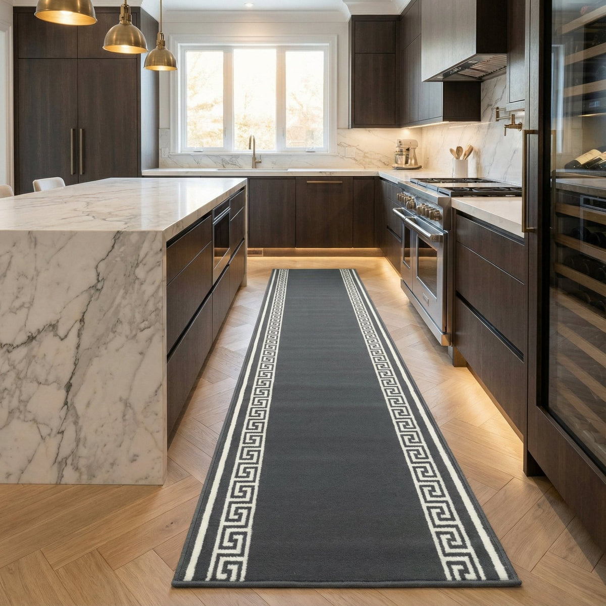 Key Grey Kitchen Runner