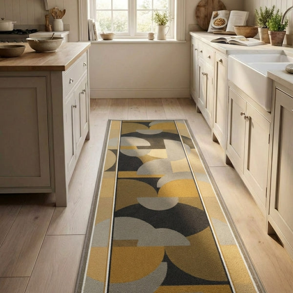 Malis Light Brown Kitchen Runner