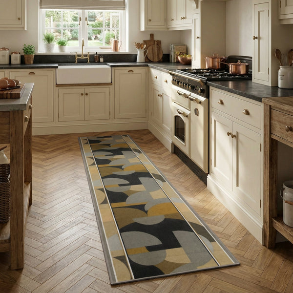 Malis Light Brown Kitchen Runner