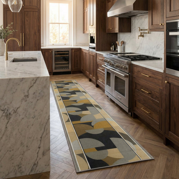 Malis Light Brown Kitchen Runner
