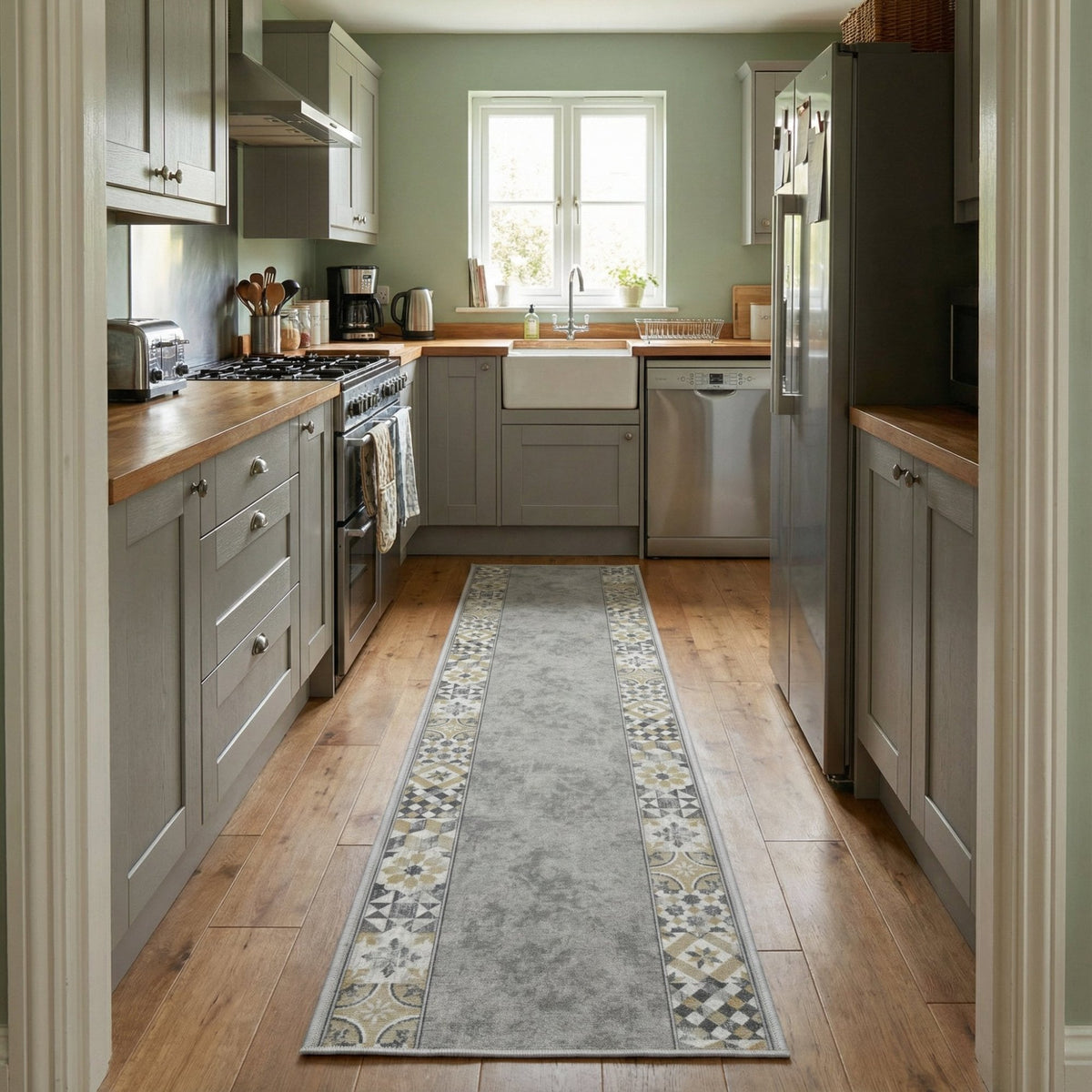 Murcia Gray Kitchen Runner