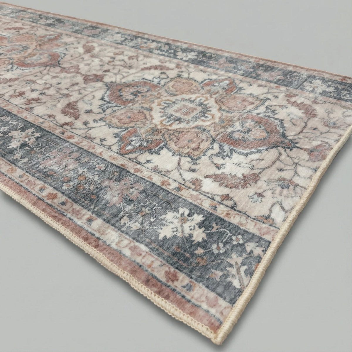 Santiago Terracotta Washable Kitchen Runner