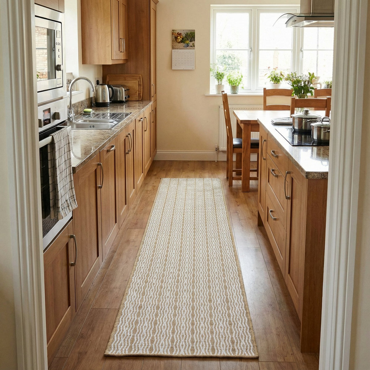 Cable Brown Kitchen Runner