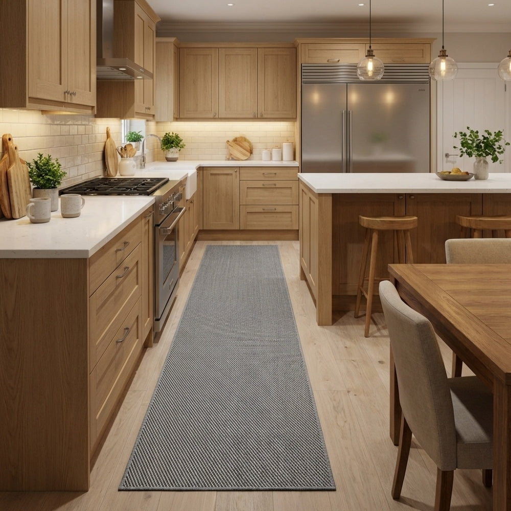Coastal Black Kitchen Runner