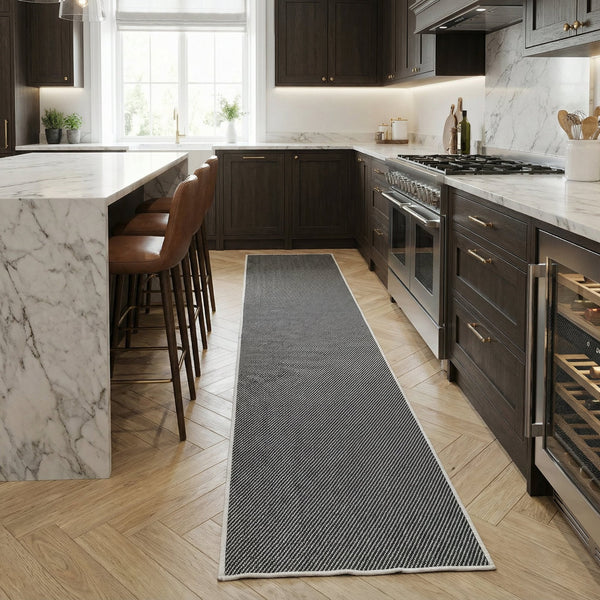 Coastal Black Kitchen Runner
