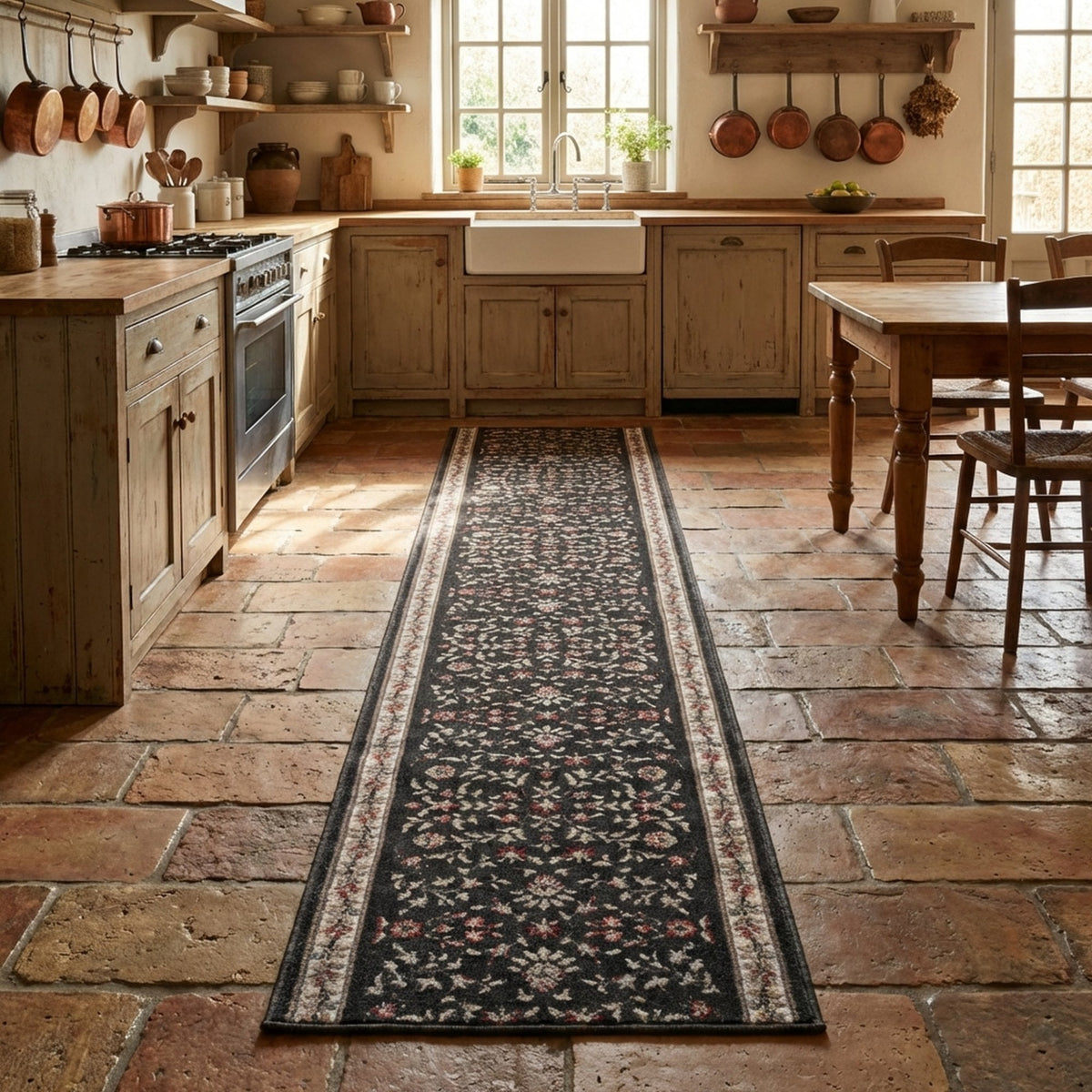 Heirloom Dorothea Abbey Navajo White Kitchen Runner