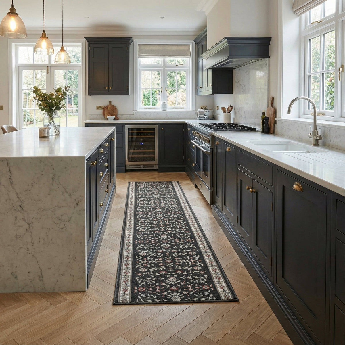 Heirloom Dorothea Abbey Navajo White Kitchen Runner