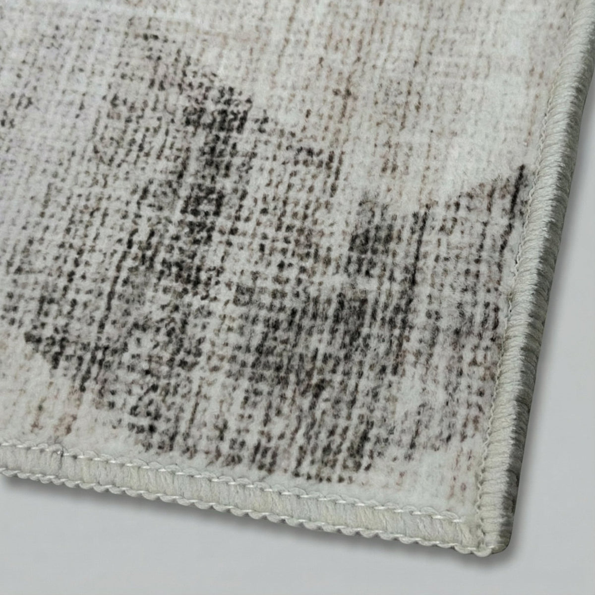 Samuel Grey/Ivory Washable Kitchen Runner