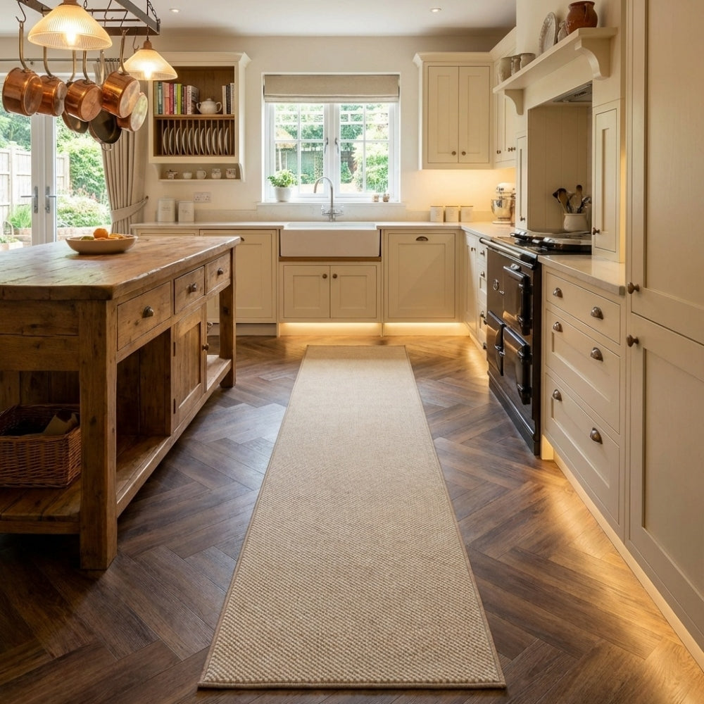 Hazy Brown Kitchen Runner