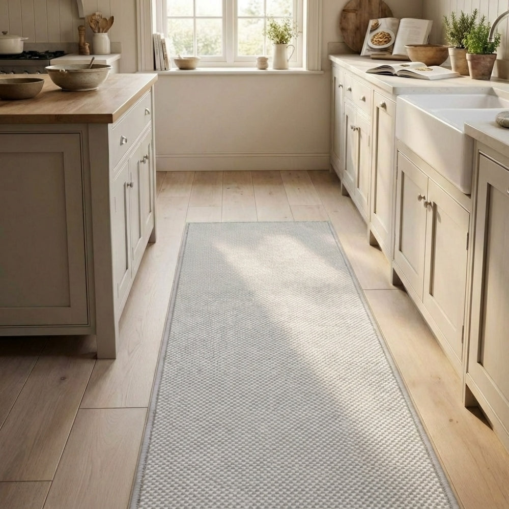 Hazy Grey Kitchen Runner