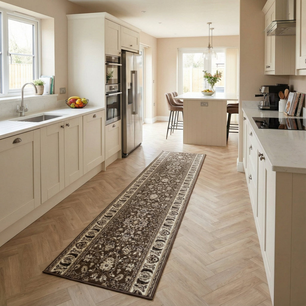 Kashan Brown Kitchen Runner