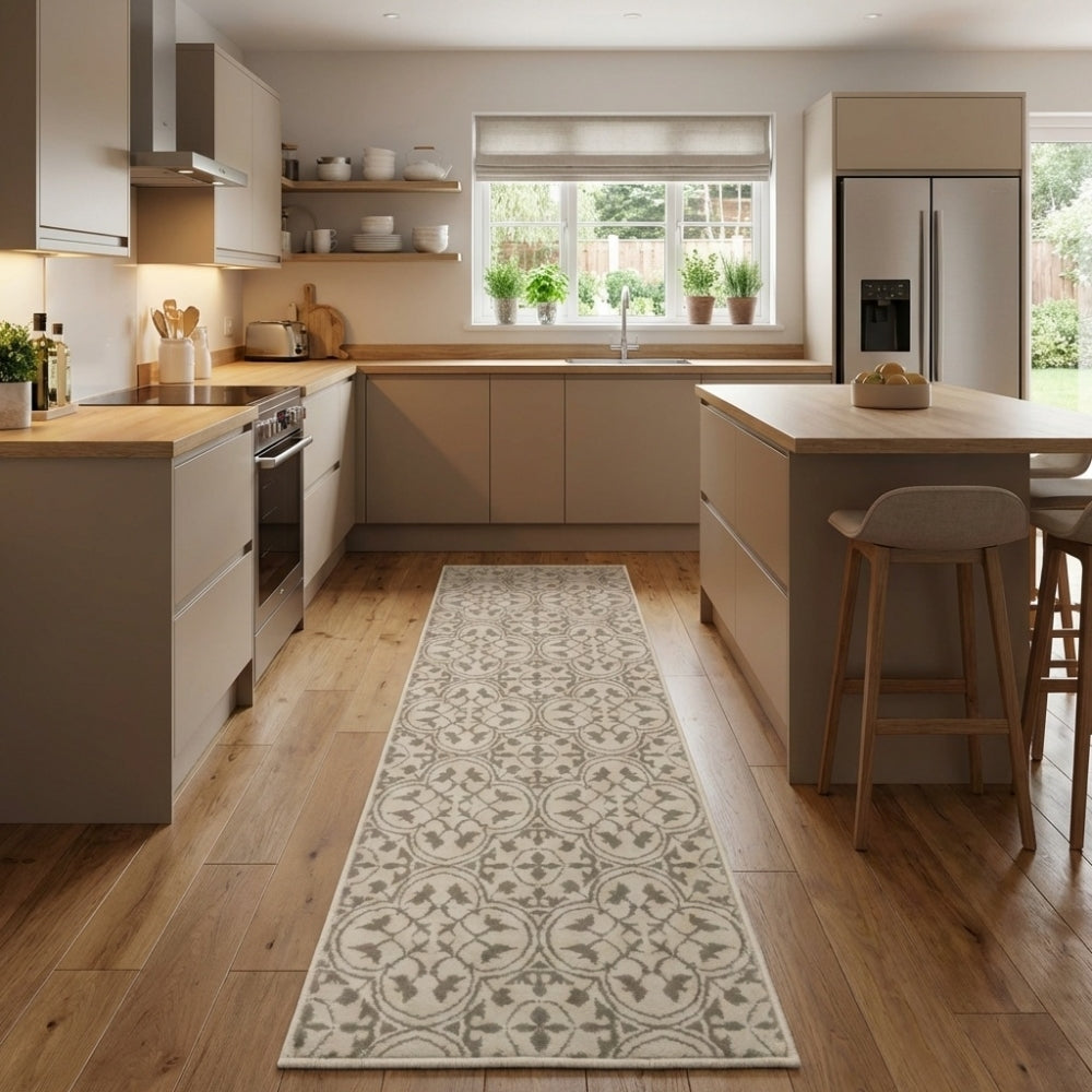 Mosaic Light Beige Kitchen Runner