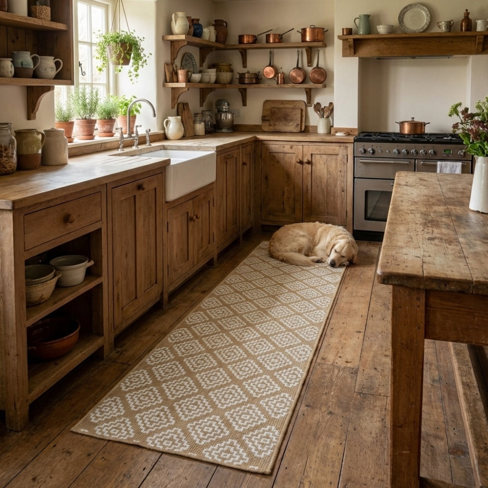 Olmec Brown Kitchen Runner
