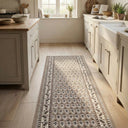 Peacock Beige Kitchen Runner - 30cm / 60cm
