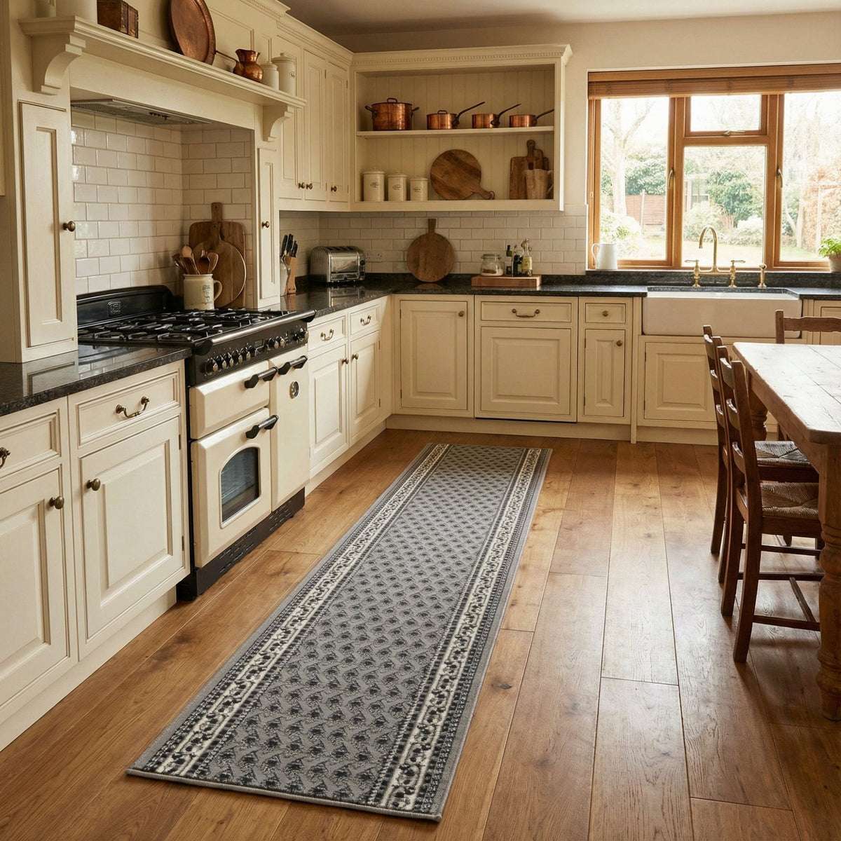 Peacock Grey Kitchen Runner