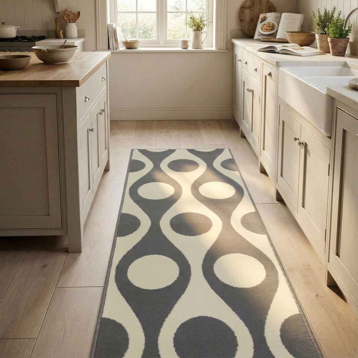 Pop Cream Kitchen Runner
