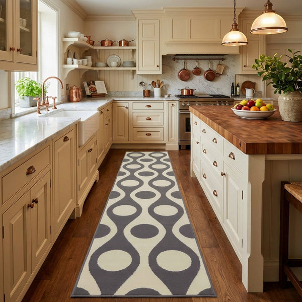 Pop Cream Kitchen Runner