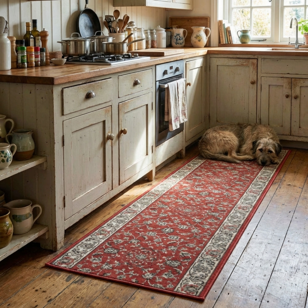 Heirloom Rockland Cinnabar Navajo White Kitchen Runner