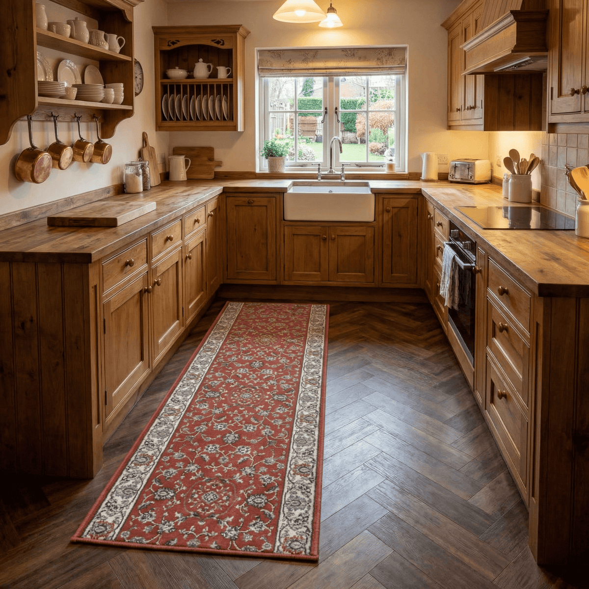 Heirloom Rockland Cinnabar Navajo White Kitchen Runner