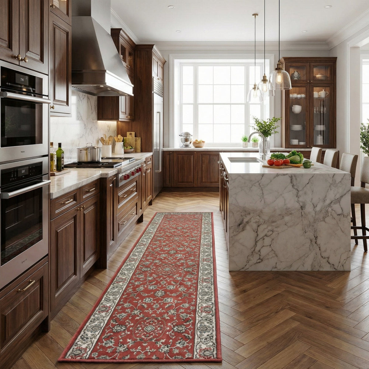Heirloom Rockland Cinnabar Navajo White Kitchen Runner