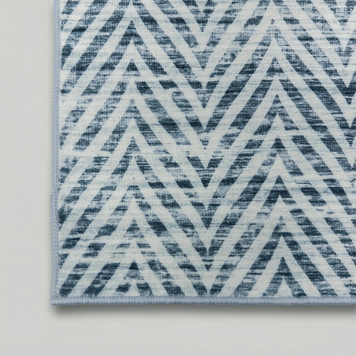 Mavy Light Blue Washable Kitchen Runner