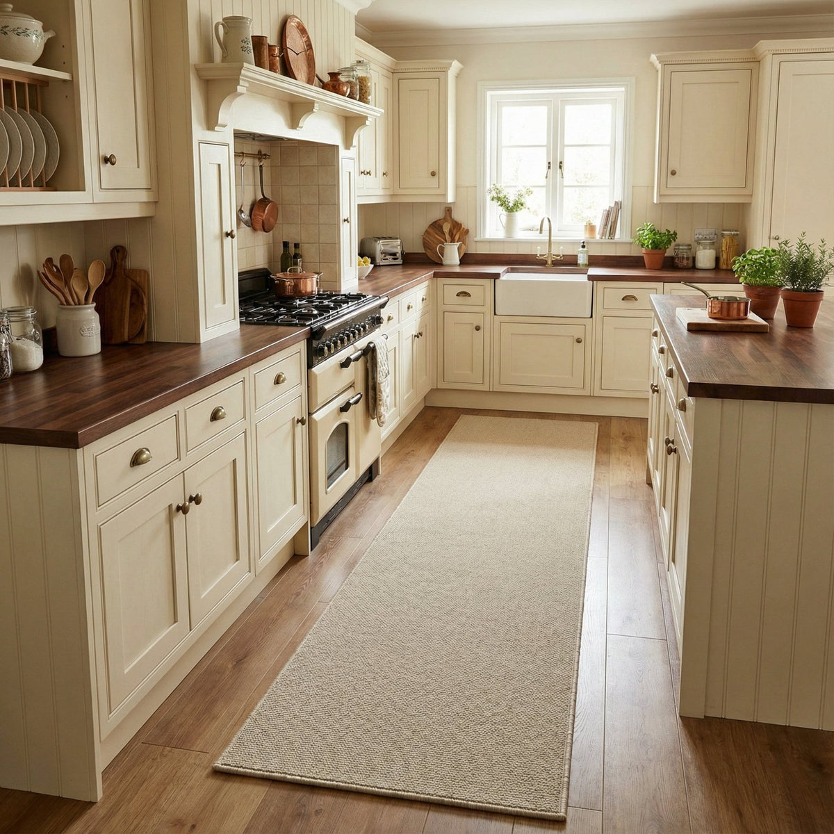 Rustique Ultra Wheat Kitchen Runner